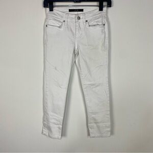 Joes Jeans White Zipper Skinny Jeans Minimalist